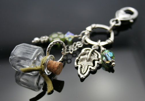 aromatherapy jewelry with beads and charms