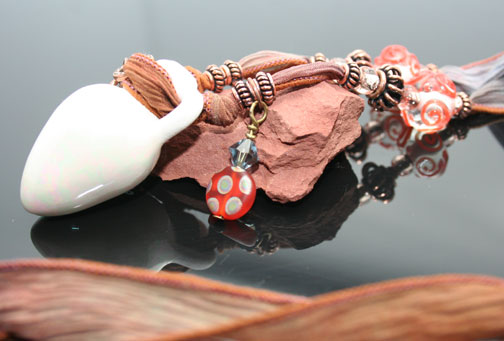 pretty amphora aromatherapy necklace