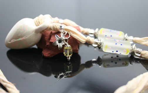 White Jasmine Amphora Necklace