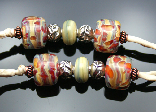 Close-up of aromatherapy necklace beads