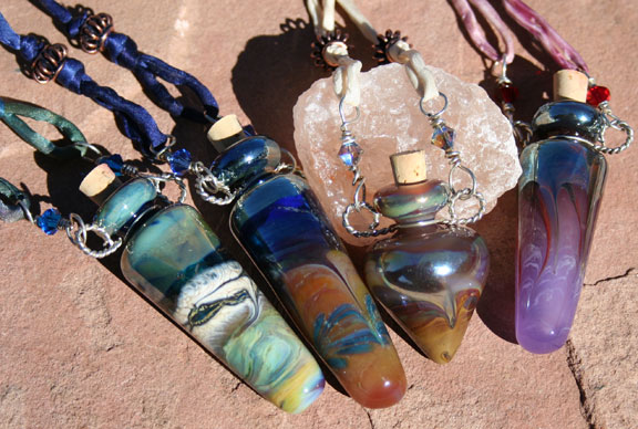 Glass Aromatherapy Jewelry and Magic Potion Bottle Necklaces