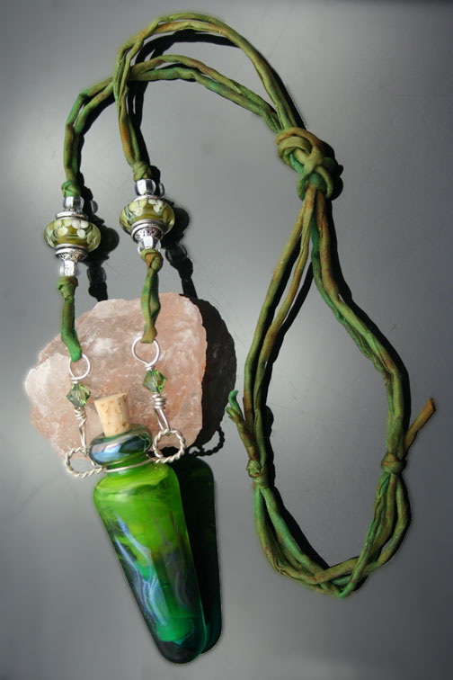 A unique aromatherapy necklace that is sure to get noticed!